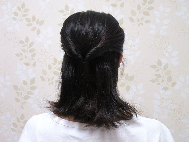 低い位置でくるりんぱをする様子