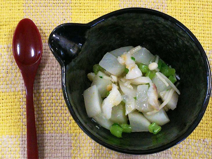 離乳食レシピ「かぶと白身魚の煮物」の完成品