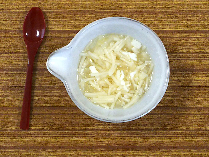 離乳食中期レシピ「そうめんの白菜あん」の完成品