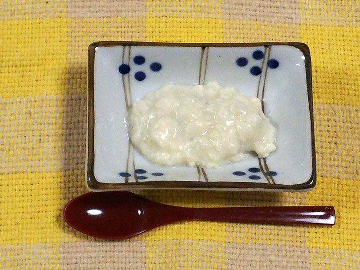 離乳食中期のしらすおすすめレシピ「しらすと豆腐のミルク煮」の完成品