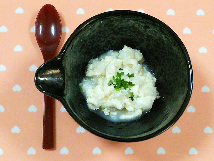 離乳食中期の豆腐おすすめレシピ「豆腐のみぞれ煮」の完成品