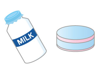 牛乳とベビーパウダー