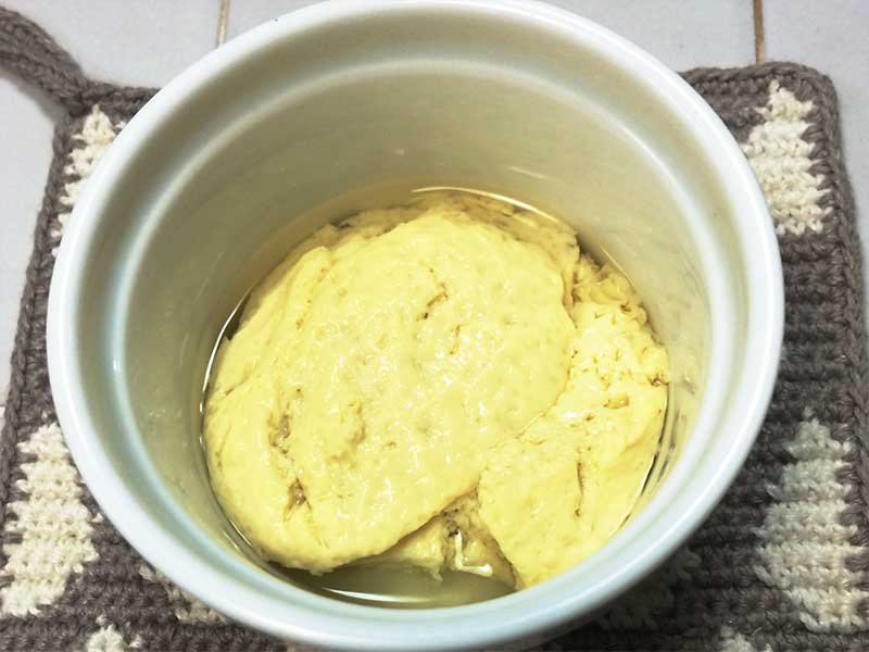 離乳食中期レシピ「たまご豆腐」の完成品