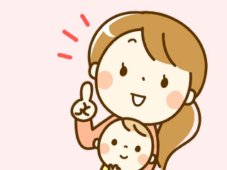 赤ちゃんをだっこするママ