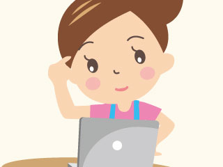 パソコンをやりながら考える主婦