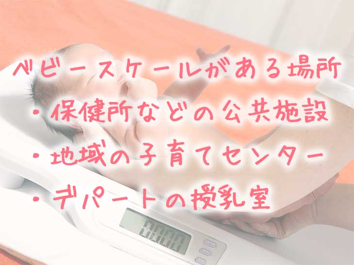 ベビースケールで体重を測られている新生児