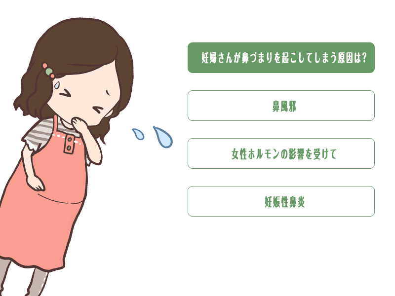 妊婦さんが鼻づまりを起こしてしまう原因は?