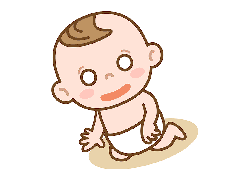 困った赤ちゃんのイラスト